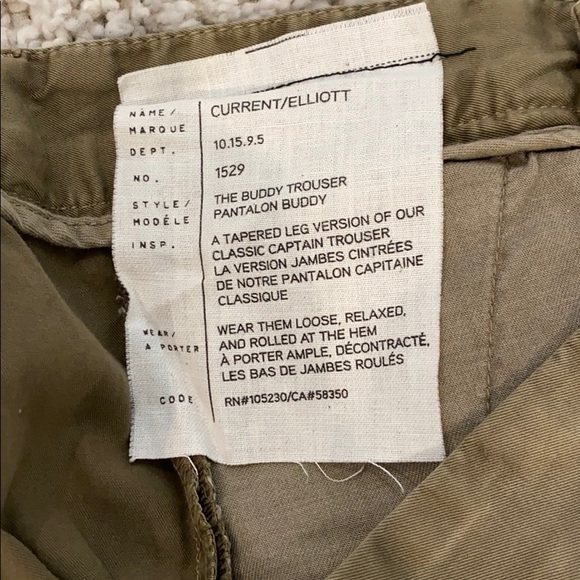Khaki pants by Current Elliott. - Picture 3 of 3
